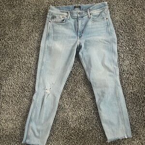 Polo by Ralph Lauren Blue Ankle Cropped Jeans with Vintage Wash